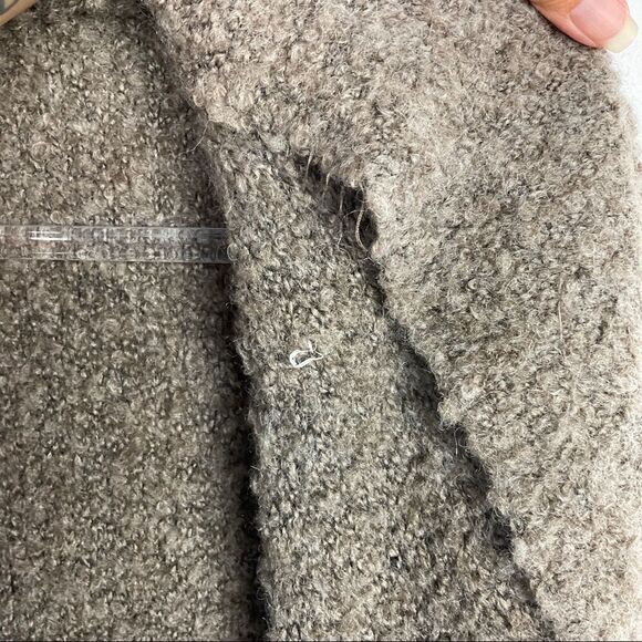 Joie Brown Wendi Boucle Wool Blend Open Front Cardigan Sweater Medium - Picture 3 of 8
